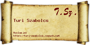 Turi Szabolcs névjegykártya
